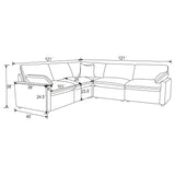  Coaster Furniture Collins 609560P 5 pc Modular Power Reclining Sectional - Grey IMAGE 13