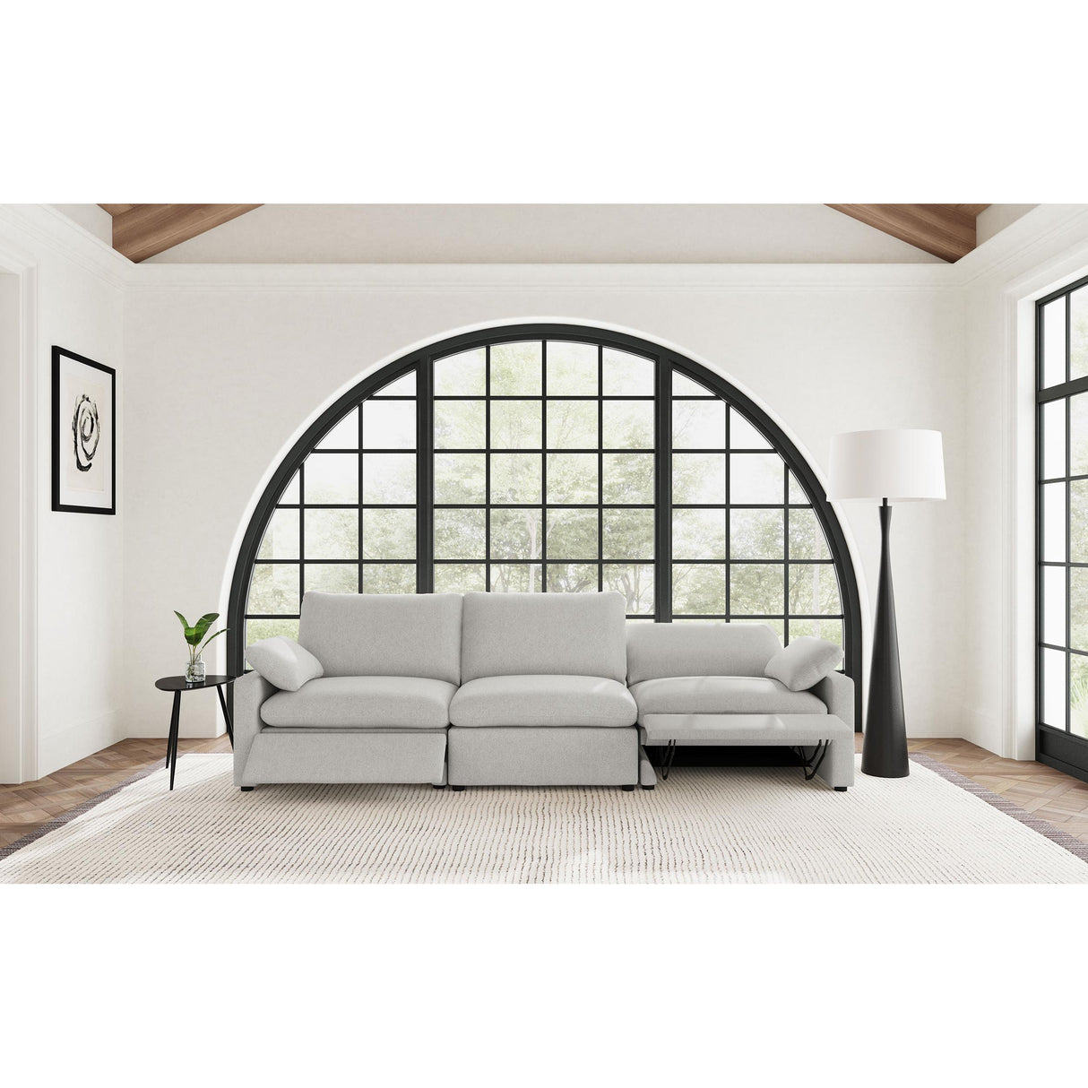  Coaster Furniture Collins 609561P Modular Power Sofa - Grey IMAGE 9