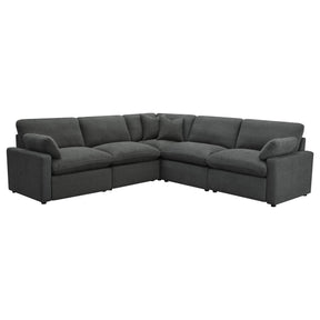  Coaster Furniture Collins 609530P 5 pc Modular Power Reclining Sectional - Dark Grey IMAGE 1