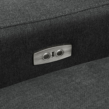  Coaster Furniture Collins 609531P Modular Power Sofa - Dark Grey IMAGE 12