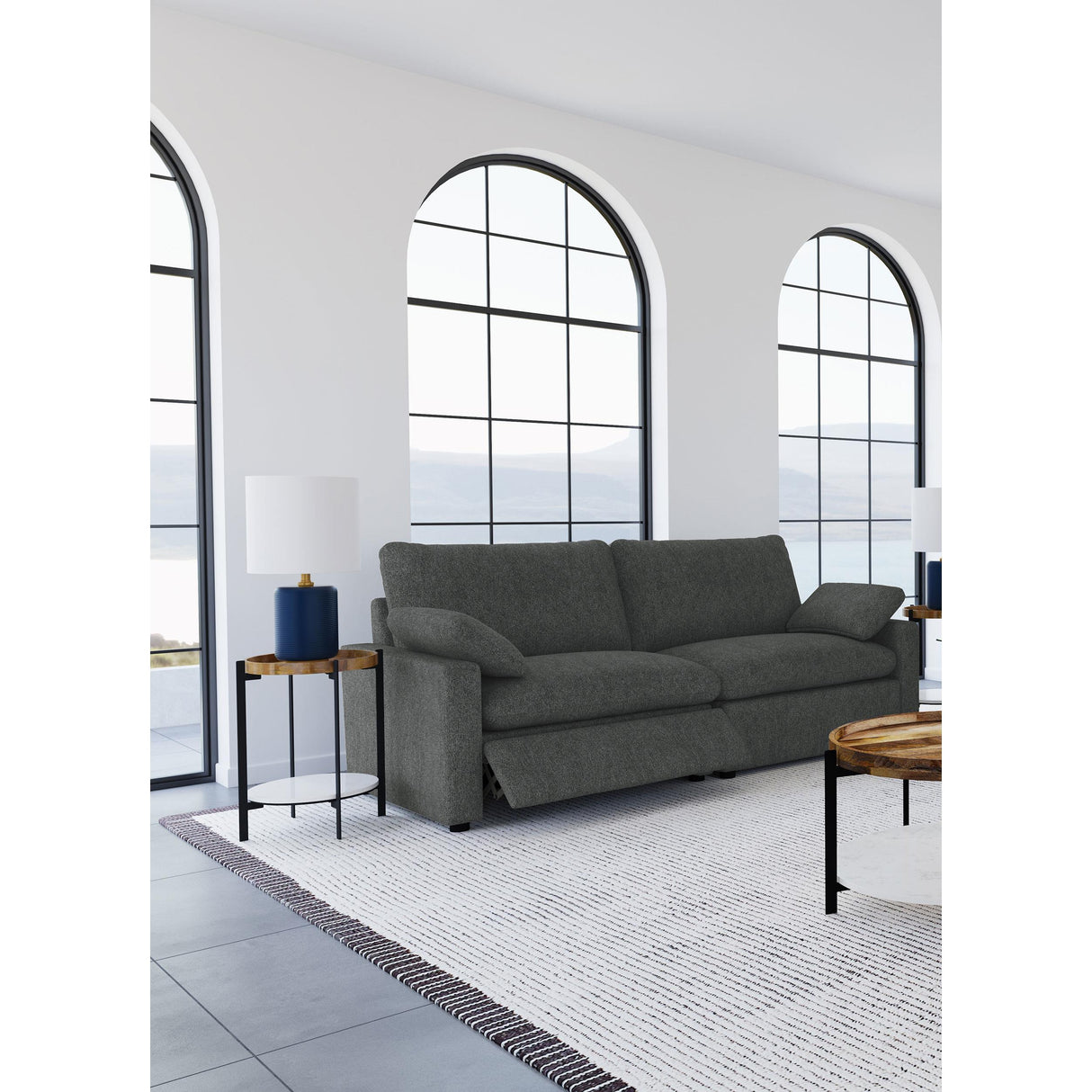  Coaster Furniture Collins 609532P Modular Power Loveseat - Dark Grey IMAGE 8