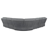  Coaster Furniture Bahrain 609540P 6 pc Modular Power Reclining Sectional - Charcoal IMAGE 4