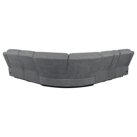  Coaster Furniture Bahrain 609540P 6 pc Modular Power Reclining Sectional - Charcoal IMAGE 4