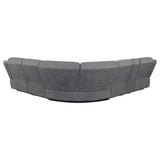  Coaster Furniture Bahrain 609540 6 pc Modular Reclining Sectional Sofa - Charcoal IMAGE 4