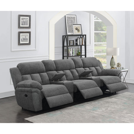  Coaster Furniture Bahrain 609541T 5-piece Upholstered Home Theater Seating - Charcoal IMAGE 13