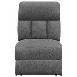  Coaster Furniture Bahrain 609541T 5-piece Upholstered Home Theater Seating - Charcoal IMAGE 8