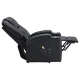  Coaster Furniture Armstrong 609475P Upholstered Power Lift Massage Recliner - Black IMAGE 7