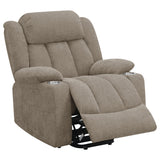  Coaster Furniture Houston 602274P Upholstered Power Lift Recliner Chair - Camel IMAGE 2
