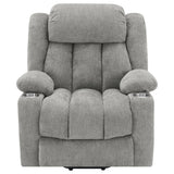  Coaster Furniture Houston 602284P Upholstered Power Lift Recliner - Grey IMAGE 4