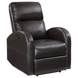  Coaster Furniture Grant 601500P Upholstered Power Recliner Chair - Brown IMAGE 1