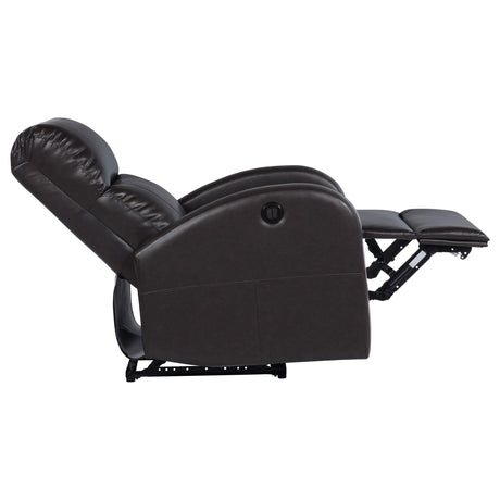  Coaster Furniture Grant 601500P Upholstered Power Recliner Chair - Brown IMAGE 6