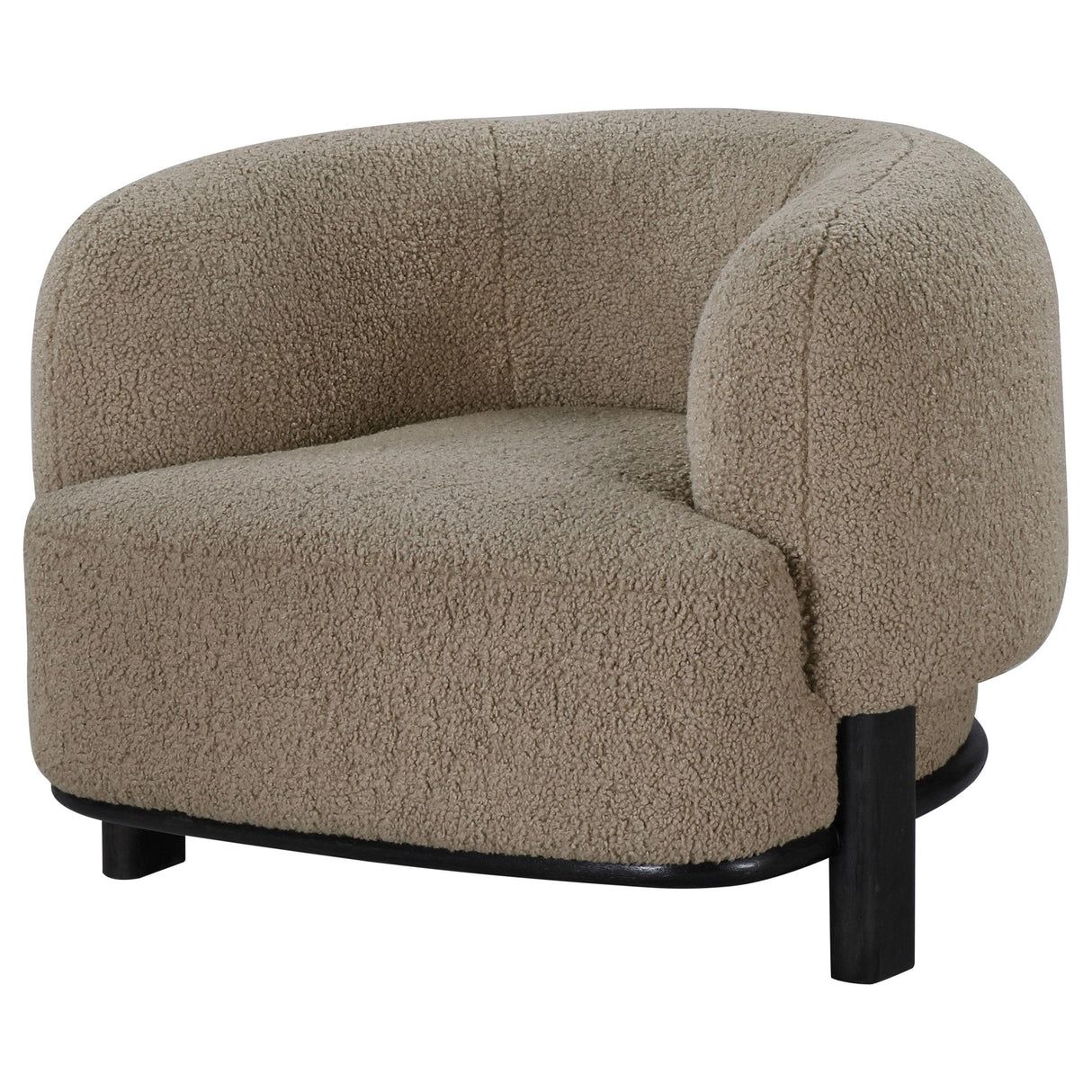  Coaster Furniture Lawler 903170 Upholstered Barrel Back Accent Chair - Mushroom IMAGE 3