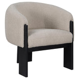  Coaster Furniture Valdez 903165 Boucle Upholstered Barrel Back Accent Chair - Beige IMAGE 1