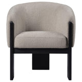  Coaster Furniture Valdez 903165 Boucle Upholstered Barrel Back Accent Chair - Beige IMAGE 2