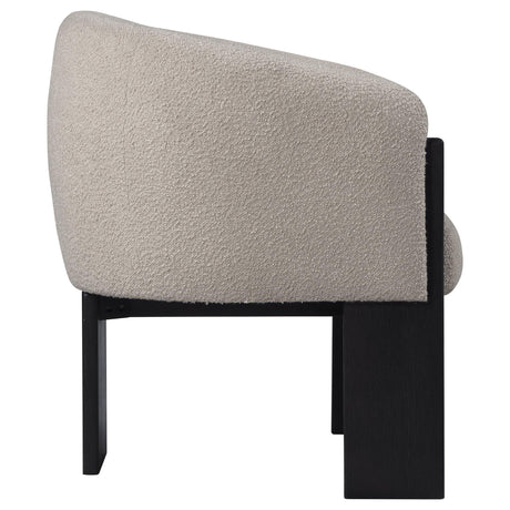  Coaster Furniture Valdez 903165 Boucle Upholstered Barrel Back Accent Chair - Beige IMAGE 8