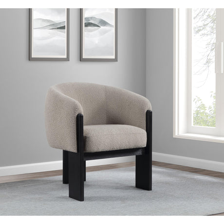  Coaster Furniture Valdez 903165 Boucle Upholstered Barrel Back Accent Chair - Beige IMAGE 9