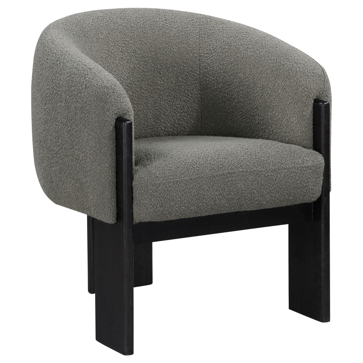  Coaster Furniture Valdez 903166 Boucle Upholstered Barrel Back Accent Chair - Brown IMAGE 1