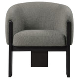  Coaster Furniture Valdez 903166 Boucle Upholstered Barrel Back Accent Chair - Brown IMAGE 2