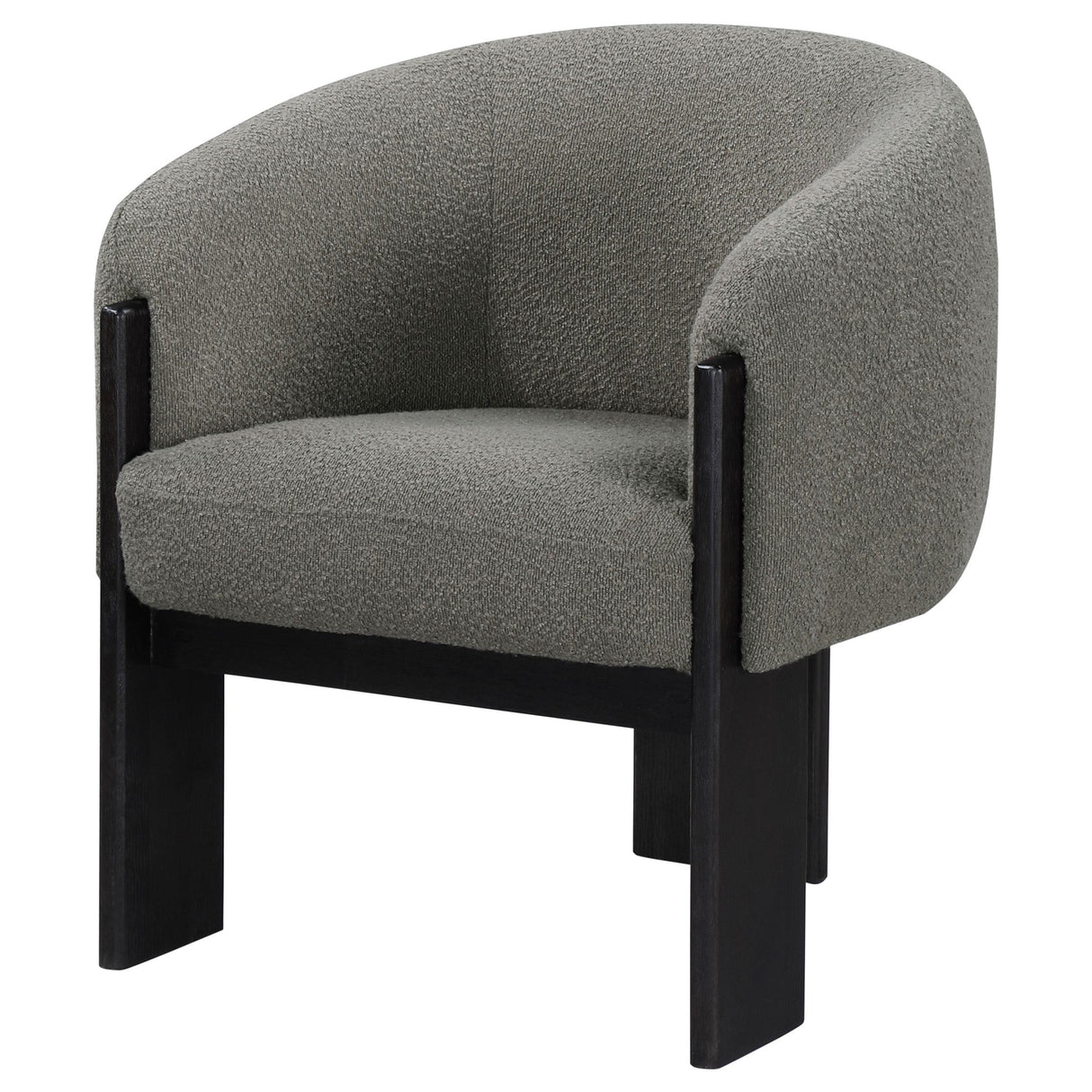  Coaster Furniture Valdez 903166 Boucle Upholstered Barrel Back Accent Chair - Brown IMAGE 3