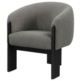  Coaster Furniture Valdez 903166 Boucle Upholstered Barrel Back Accent Chair - Brown IMAGE 3