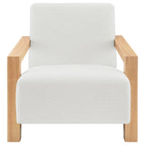  Coaster Furniture Fitzroy 903094 Boucle Upholstered Accent Arm Chair - Ivory IMAGE 2