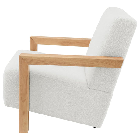  Coaster Furniture Fitzroy 903094 Boucle Upholstered Accent Arm Chair - Ivory IMAGE 4