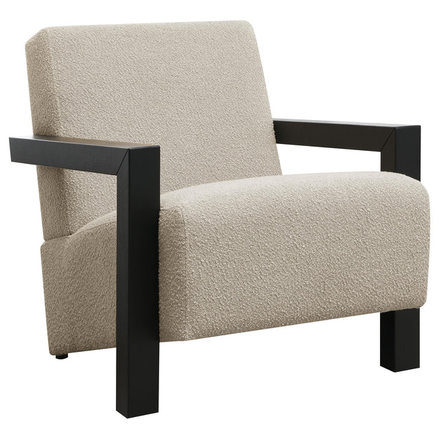  Coaster Furniture Fitzroy 903095 Boucle Upholstered Accent Arm Chair - Latte IMAGE 1