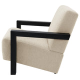  Coaster Furniture Fitzroy 903095 Boucle Upholstered Accent Arm Chair - Latte IMAGE 4