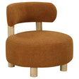  Coaster Furniture Zonie 903167 Boucle Upholstered Barrel Back Accent Chair - Orange IMAGE 1