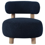  Coaster Furniture Zonie 903168 Boucle Upholstered Barrel Back Accent Chair - Blue IMAGE 2