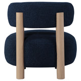  Coaster Furniture Zonie 903168 Boucle Upholstered Barrel Back Accent Chair - Blue IMAGE 6