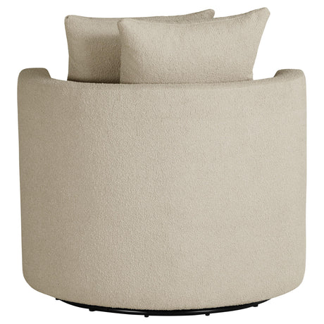  Coaster Furniture Debbie 902274 Upholstered Swivel Accent Chair - Camel IMAGE 6