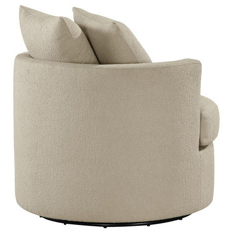  Coaster Furniture Debbie 902274 Upholstered Swivel Accent Chair - Camel IMAGE 7