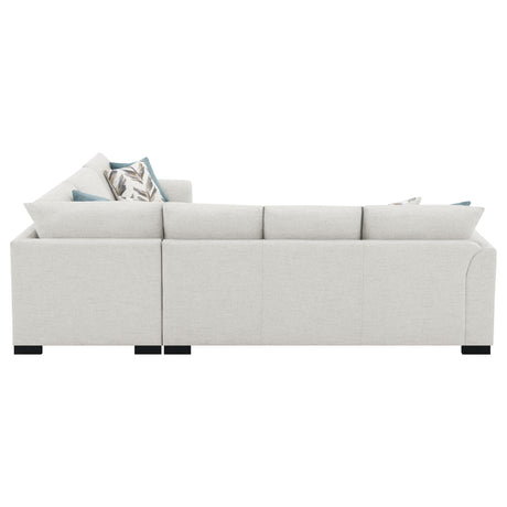  Coaster Furniture Ashford 500818 Chenille Upholstered Sleeper Sectional Sofa - Greige IMAGE 8