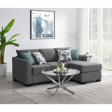  Coaster Furniture Storey 504779 Upholstered Sleeper Sectional Chaise Sofa - Grey IMAGE 13