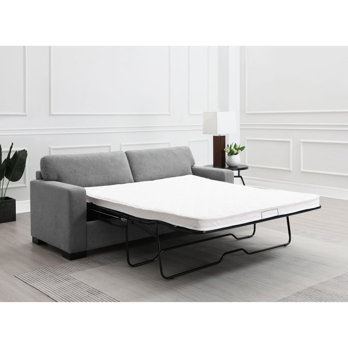  Coaster Furniture Simpson 360050 Upholstered Sofa Sleeper with Queen Mattress - Grey IMAGE 10