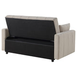  Coaster Furniture Portland 350142 Boucle Upholstered Sleeper Sofa Bed - Latte IMAGE 8