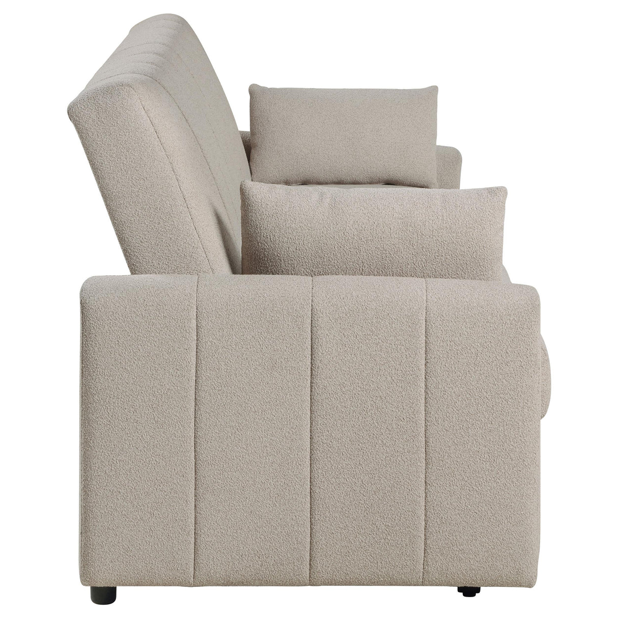  Coaster Furniture Portland 350142 Boucle Upholstered Sleeper Sofa Bed - Latte IMAGE 9