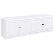  Coaster Furniture Laughlin 724113 4-door Engineered Wood 78-inch TV Stand - White IMAGE 1