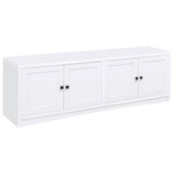  Coaster Furniture Laughlin 724113 4-door Engineered Wood 78-inch TV Stand - White IMAGE 1
