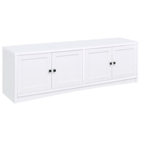  Coaster Furniture Laughlin 724113 4-door Engineered Wood 78-inch TV Stand - White IMAGE 1