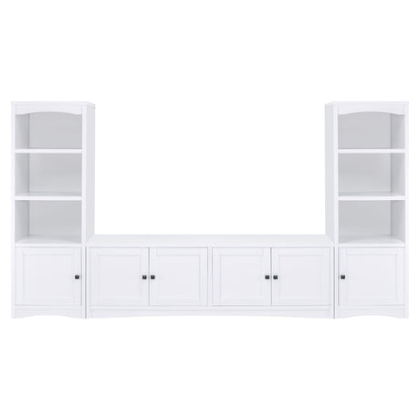  Coaster Furniture Laughlin 724113 4-door Engineered Wood 78-inch TV Stand - White IMAGE 10