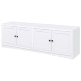  Coaster Furniture Laughlin 724113 4-door Engineered Wood 78-inch TV Stand - White IMAGE 4