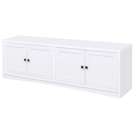  Coaster Furniture Laughlin 724113 4-door Engineered Wood 78-inch TV Stand - White IMAGE 4