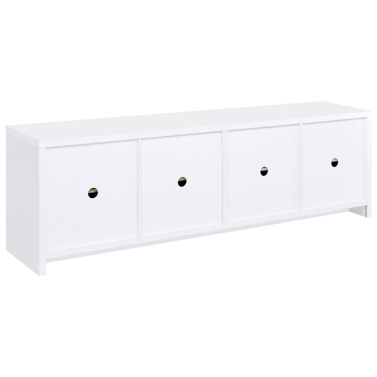  Coaster Furniture Laughlin 724113 4-door Engineered Wood 78-inch TV Stand - White IMAGE 6