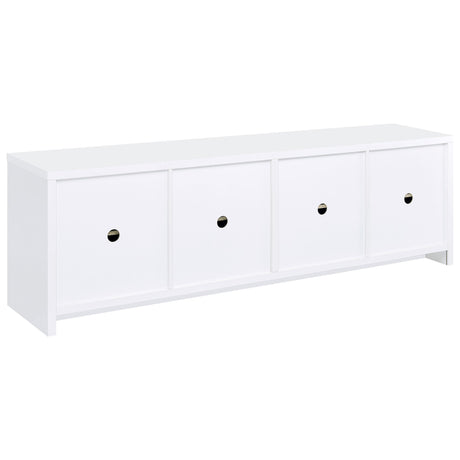  Coaster Furniture Laughlin 724113 4-door Engineered Wood 78-inch TV Stand - White IMAGE 6