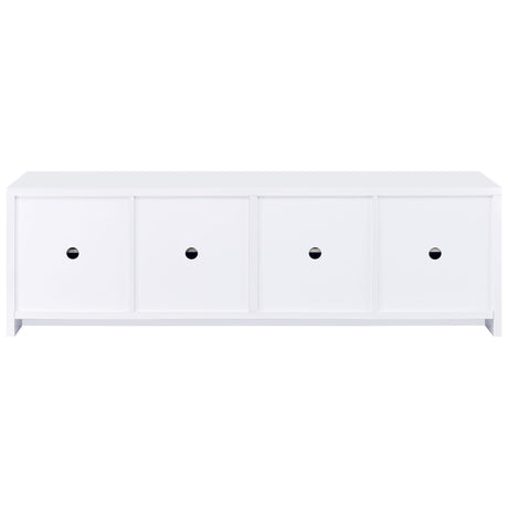  Coaster Furniture Laughlin 724113 4-door Engineered Wood 78-inch TV Stand - White IMAGE 7