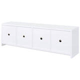  Coaster Furniture Laughlin 724113 4-door Engineered Wood 78-inch TV Stand - White IMAGE 8