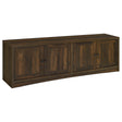  Coaster Furniture Laughlin 724123 4-door Engineered Wood 78-inch TV Stand - Dark Pine IMAGE 1