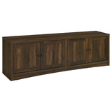  Coaster Furniture Laughlin 724123 4-door Engineered Wood 78-inch TV Stand - Dark Pine IMAGE 1